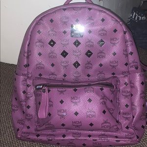 Purple mcm bag